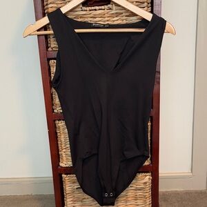 Stradivarius Black Sleeveless Bodysuit purchased in Europe.